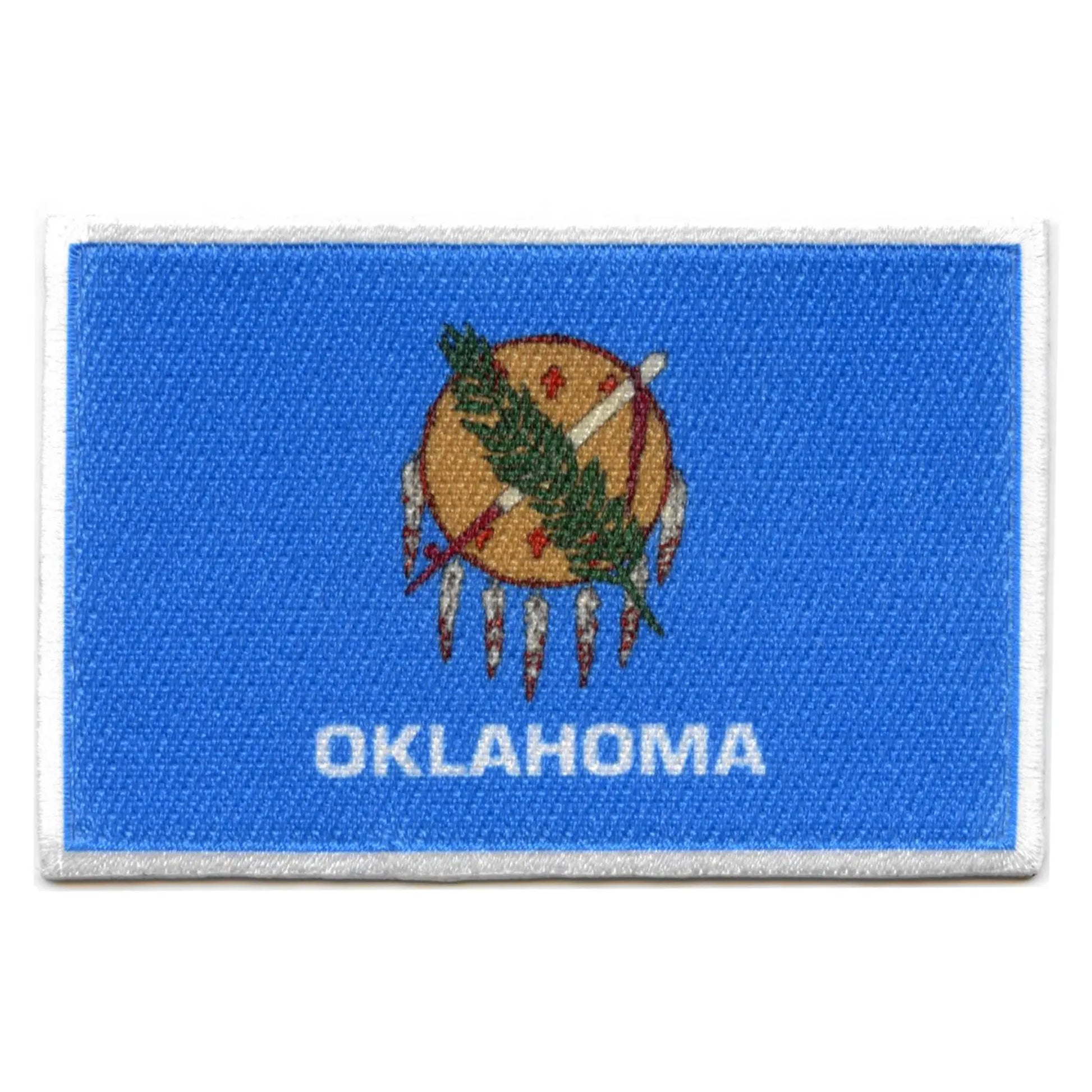 Oklahoma Patch State Flag Embroidered Iron On 