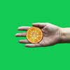 Orange Slice Round Patch Fresh Cut Citrus Embroidered Iron On 