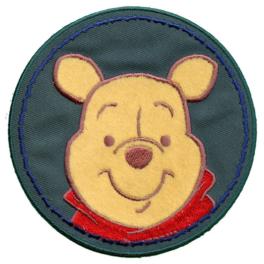 Disney Winnie The Pooh In A Circle Embroidered Applique Iron On Patch 