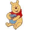 Disney Winnie The Pooh With A Honey Pot Embroidered Applique Iron On Patch 