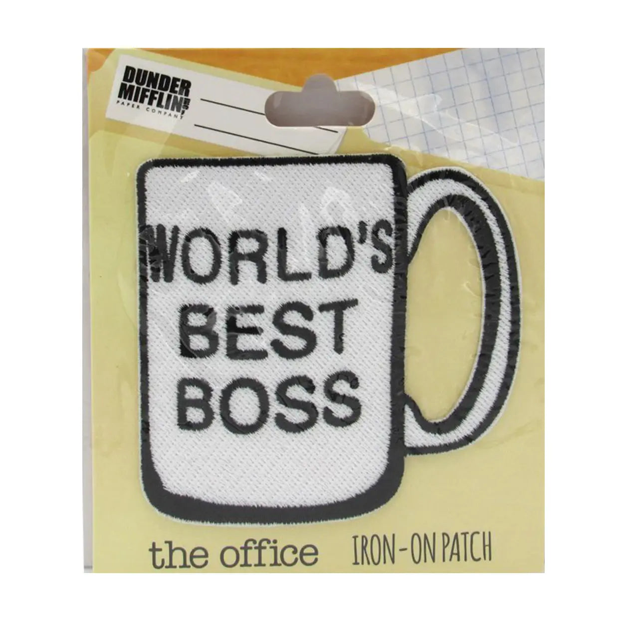 NBC The Office Michael Scott's "World's Best Boss" Coffee Mug Embroidered Iron on Patch 