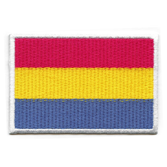 Pansexual Pride Flag Patch LGBTQ+ Embroidered Iron On 