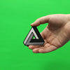 Penrose Monochrome Impossible Triangle Iron on Embroidered Patch 