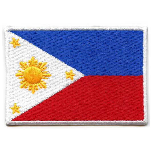 Philippines Flag Patch Country Pride Embroidered Iron On 