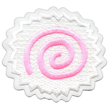 Narutomaki Naruto Pink Fish Cake Embroidered Iron On Patch 