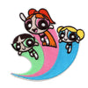 Powerpuff Girls Trio Flying Patch Cartoon Network Animation Embroidered Iron On