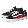 Vans Black Old Skool x Red Bandana Pattern Custom Handmade Shoes By Patch Collection 