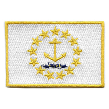 Rhode Island Patch State Flag Embroidered Iron On 