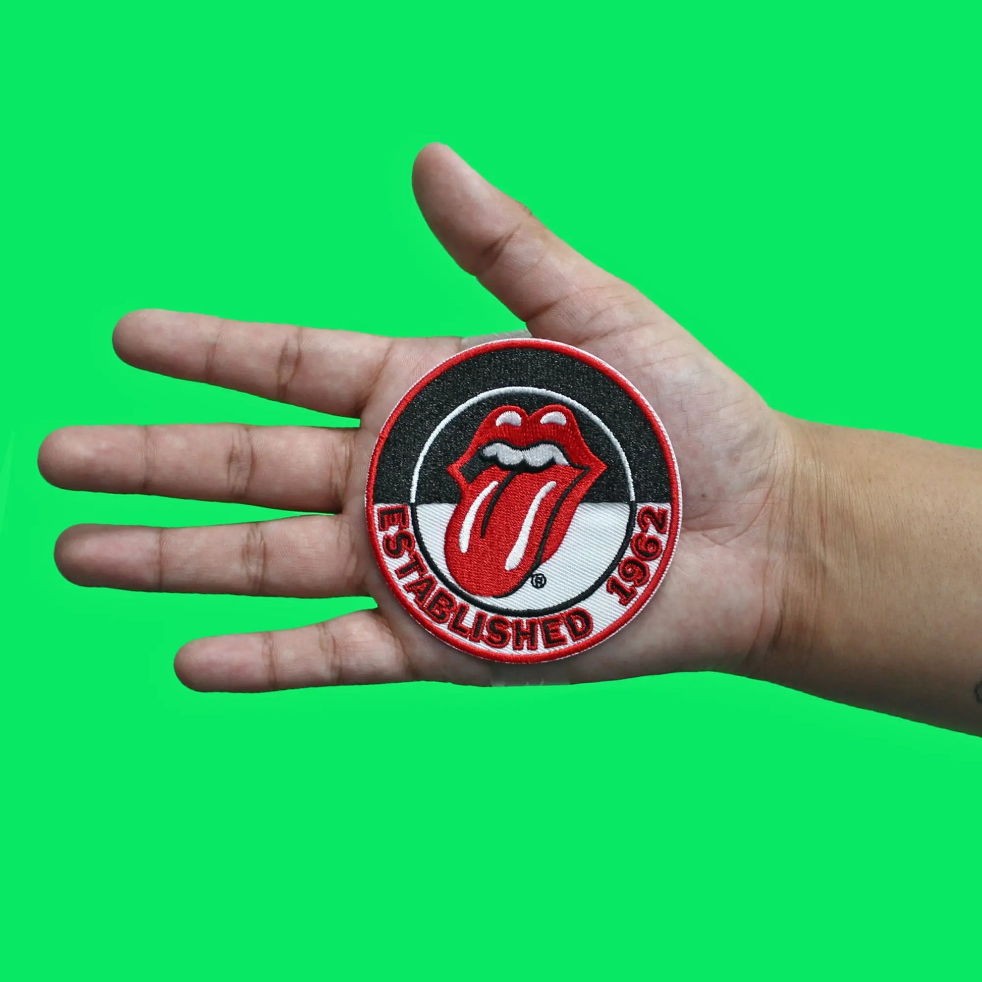 Rolling Stones Round Patch Established In 1962 Mick Jagger Embroidered Iron On