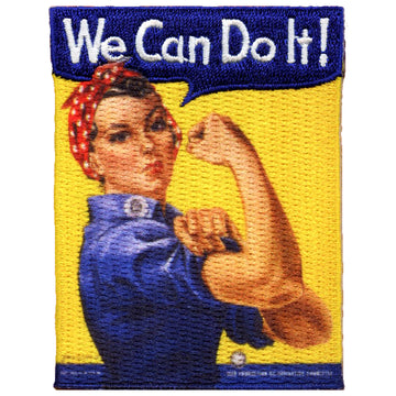 Rosie Riveter We Can Do It Patch World War Feminism Embroidered Iron On