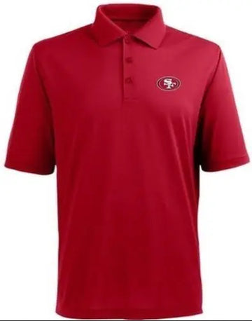 San Francisco 49ers Short Sleeve Polo Shirt by NFL Team Apparel Medium 