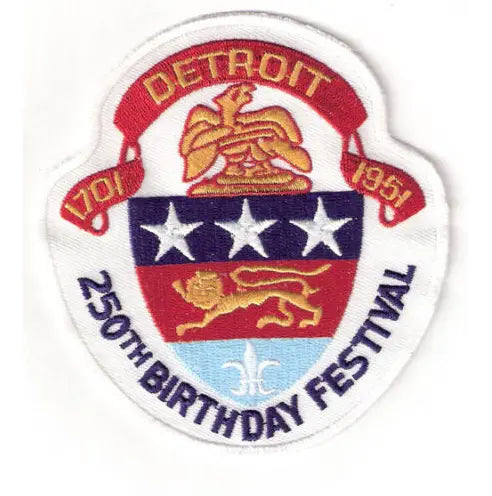 1951 Detroit Red Wings & Tigers 250th City Birthday Festival Jersey Patch 