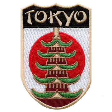 Tokyo Japan Shield Embroidered Iron On Patch 