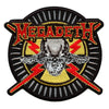 Megadeth Skull & Bullets Iron On Patch 