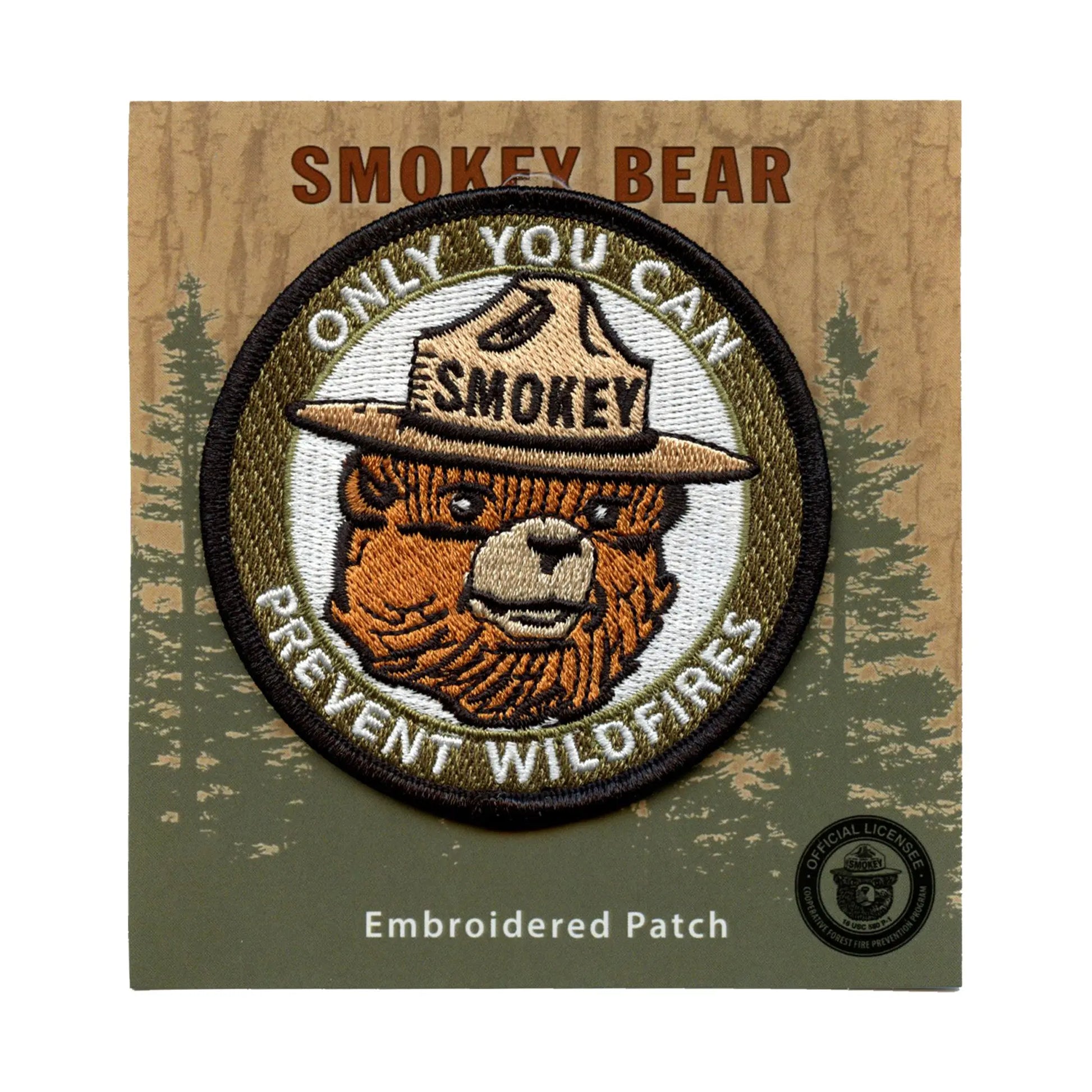 Smokey Bear Only You Can Patch Prevent Wildfire Preservation Embroidered Iron On