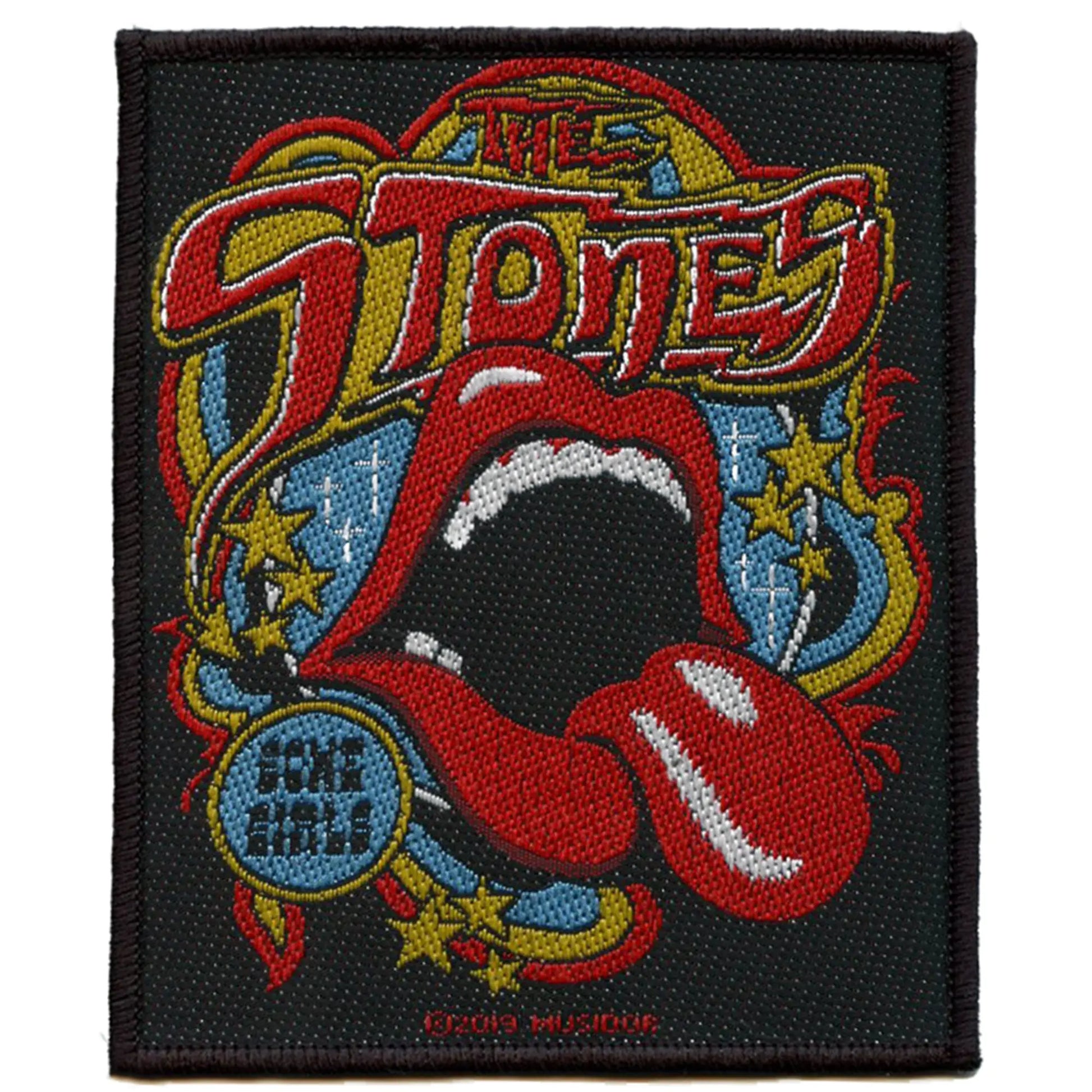 Rolling Stones Tongue Patch Some Girls Stars Woven Iron On