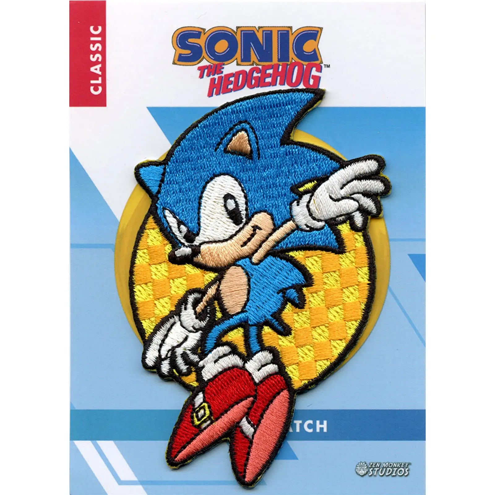 Sonic The Hedgehog: Leaping Sonic Embroidered Iron On Patch 