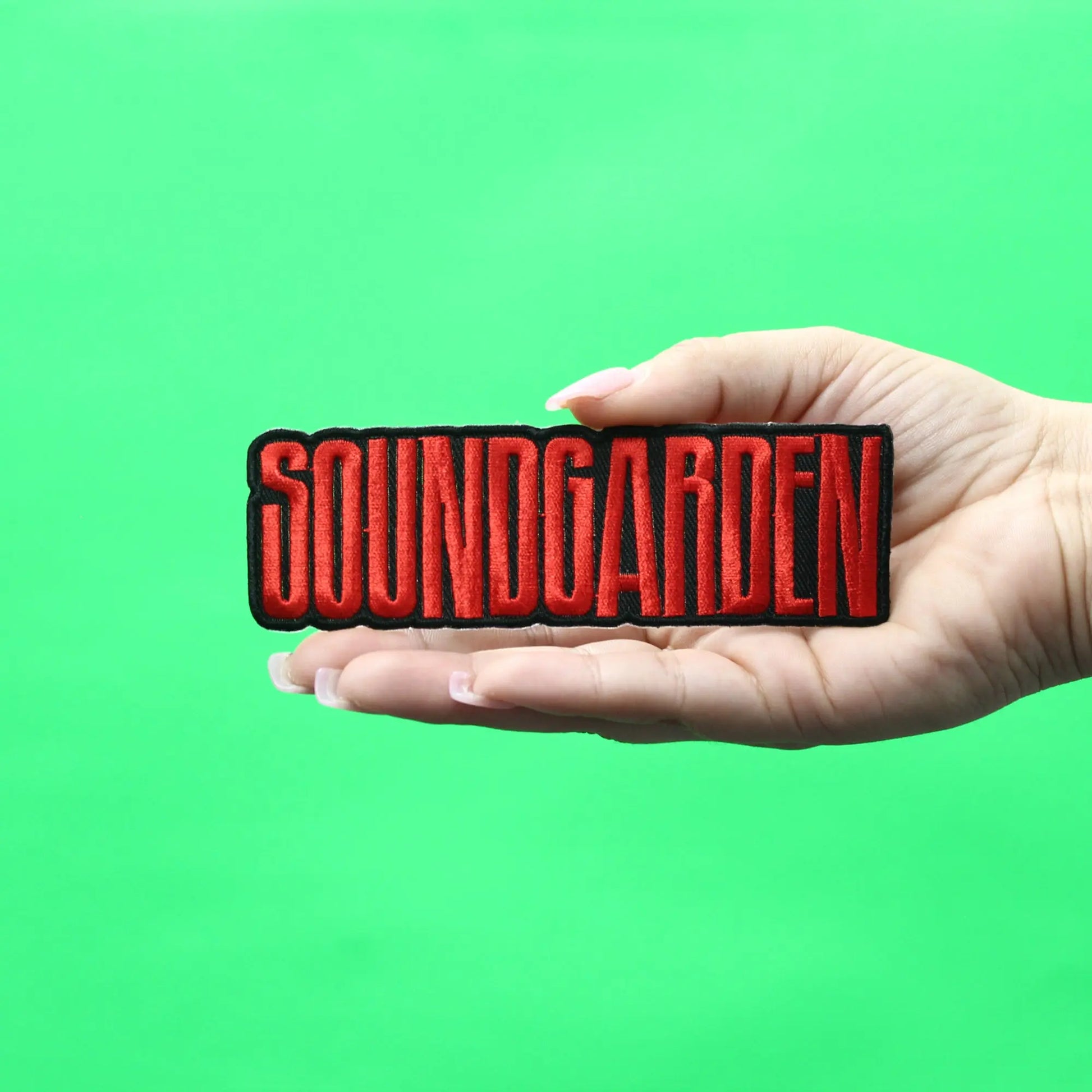 Soundgarden Red Logo Patch Seattle Rock Band Embroidered Iron On