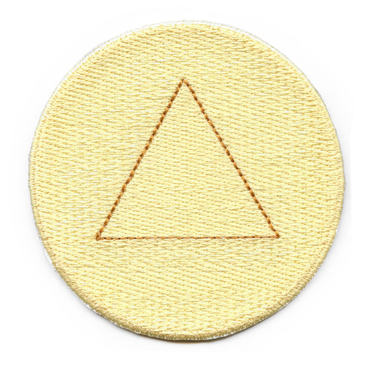 Dalgona Candy Triangle Shape Patch Survival Game Embroidered Iron On 