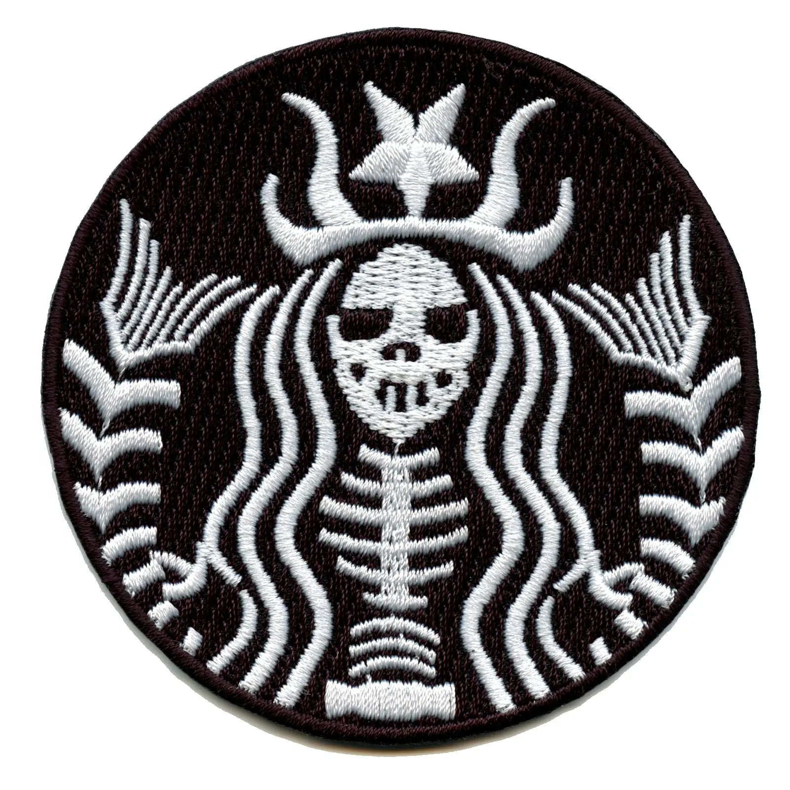 Deadbucks Skeleton Mermaid Embroidered Iron On Patch 