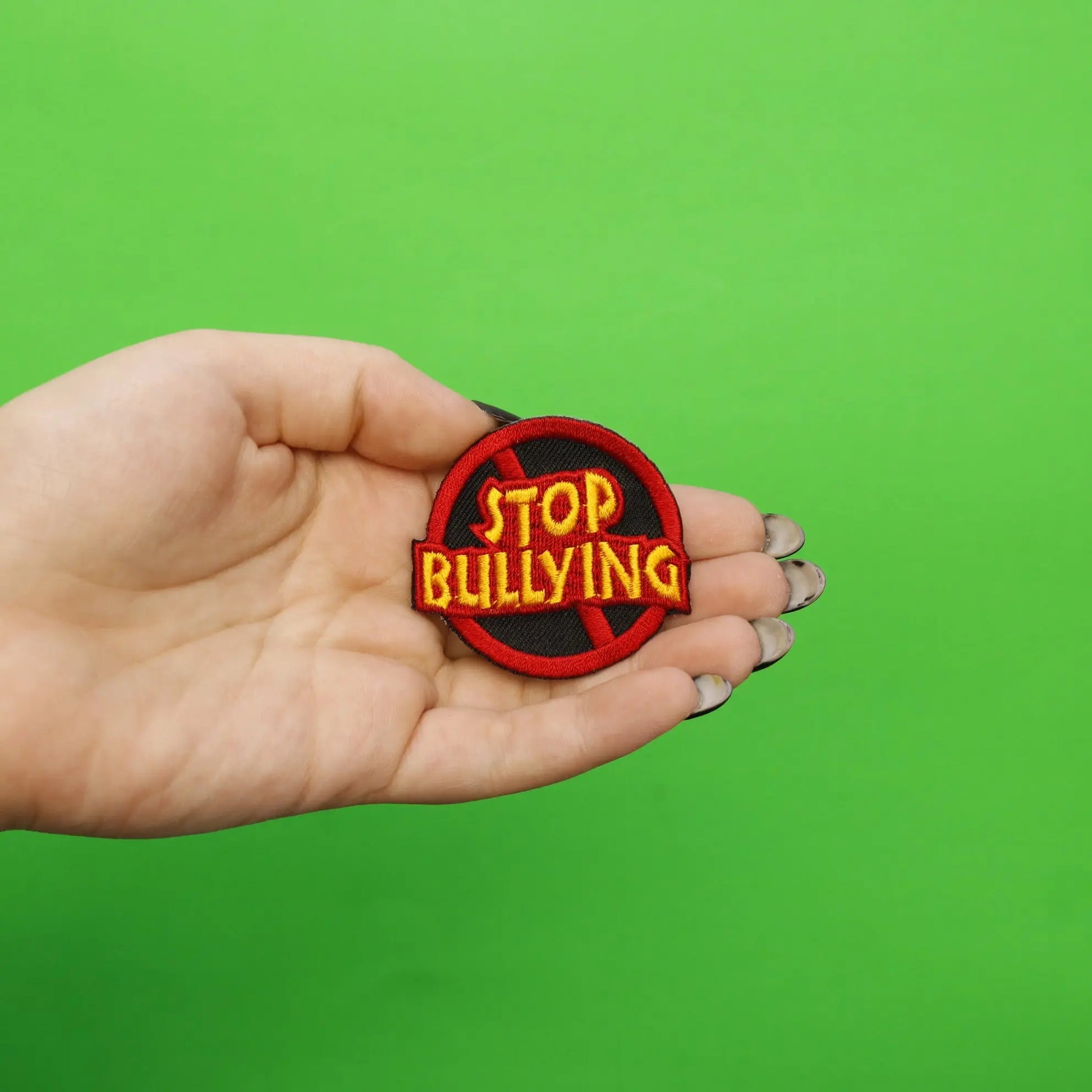 Stop Bullying Embroidered Iron On Patch 