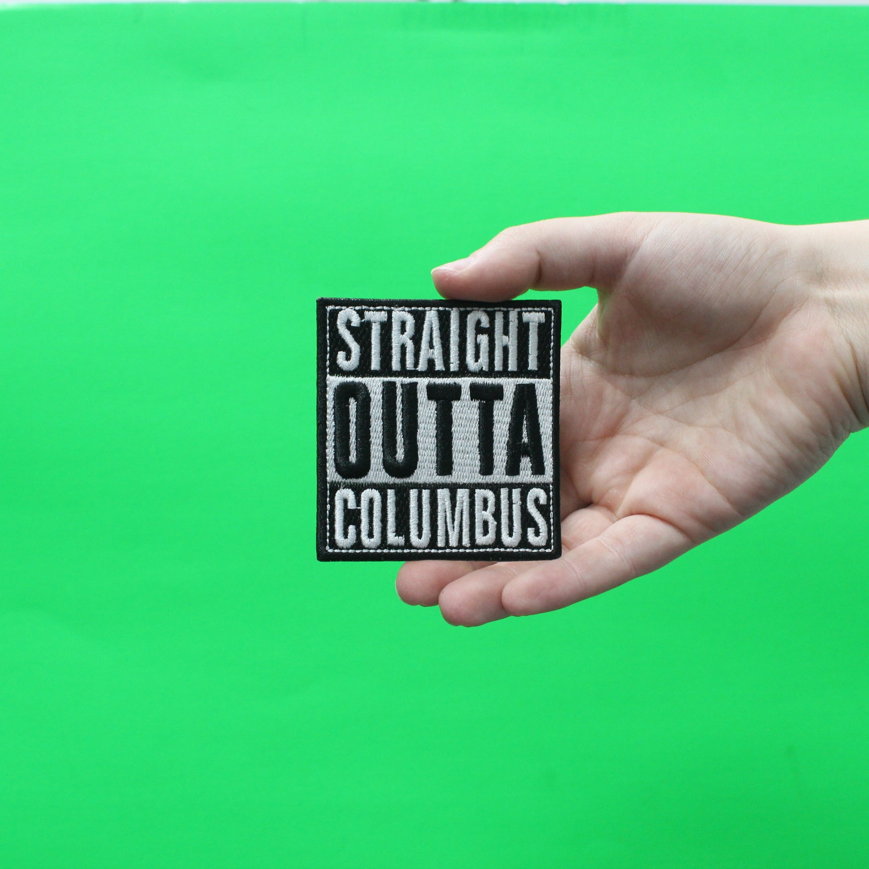 Straight Outta Columbus Embroidered Iron On Patch 