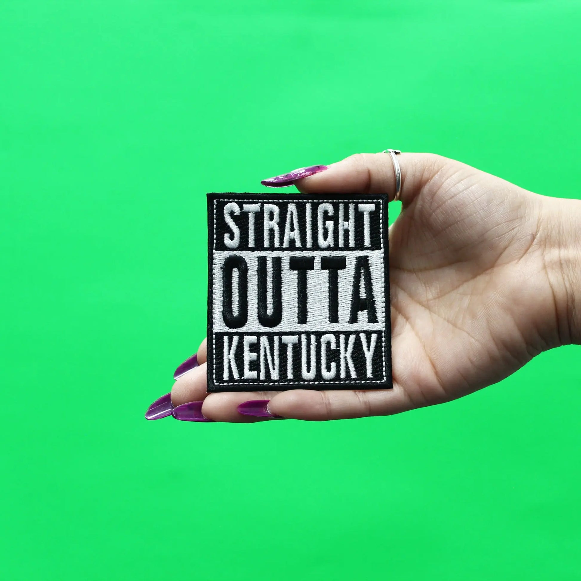 Straight Outta Kentucky Patch Embroidered Iron On 