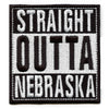 Straight Outta Nebraska Patch Embroidered Iron On 