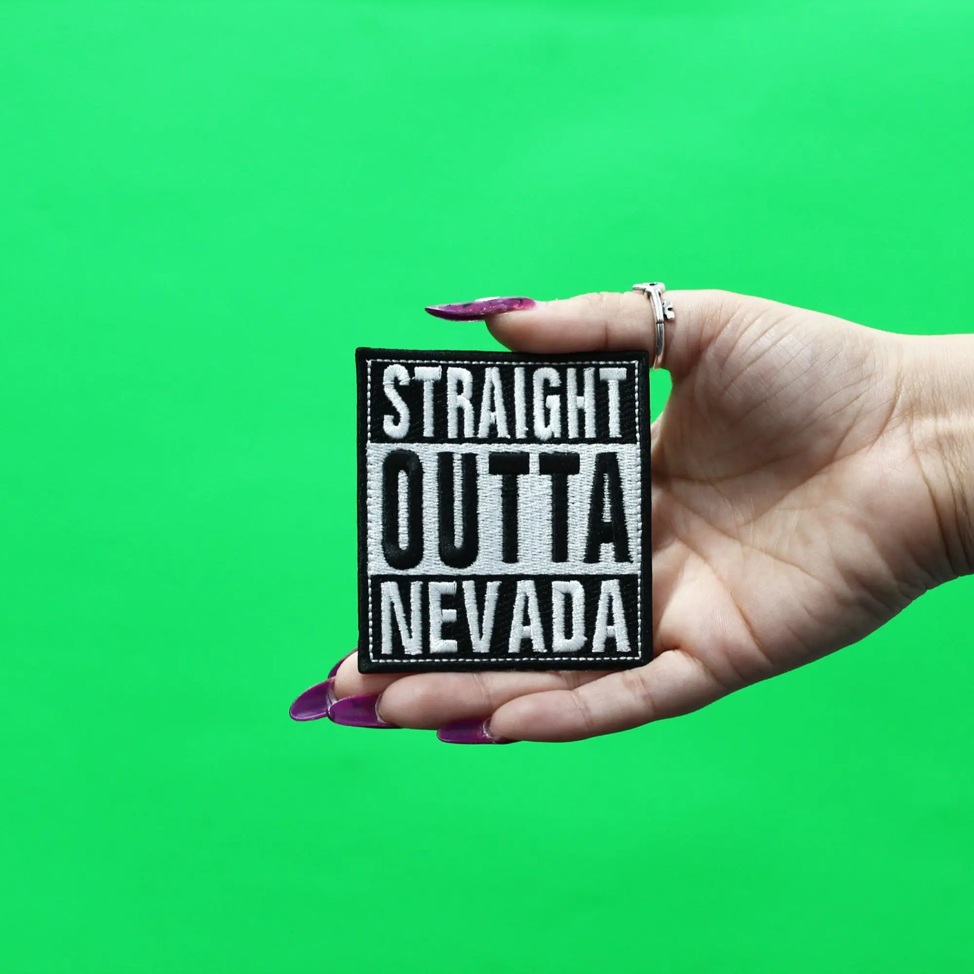 Straight Outta Nevada Patch Embroidered Iron On 