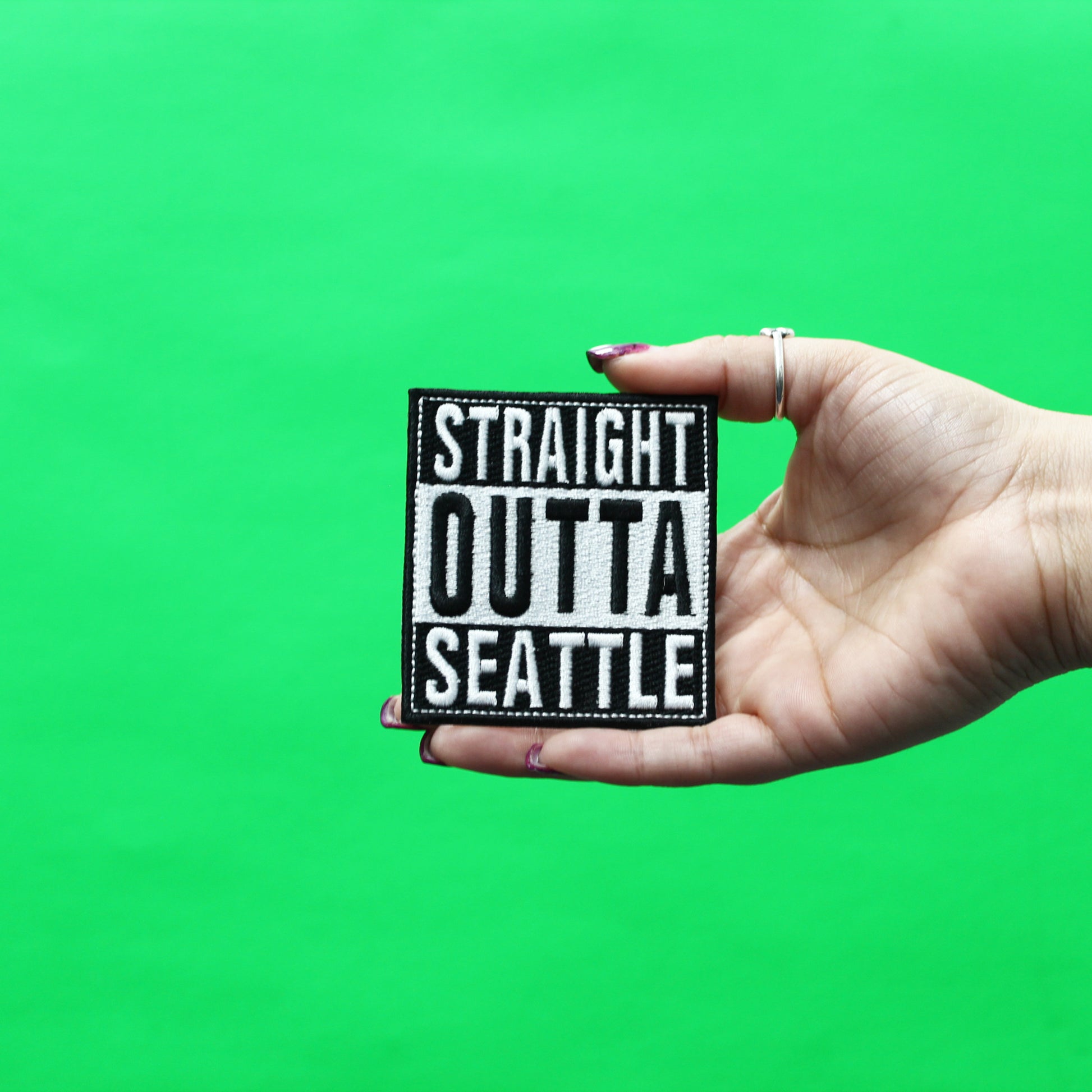 Straight Outta Seattle Patch Embroidered Iron On 