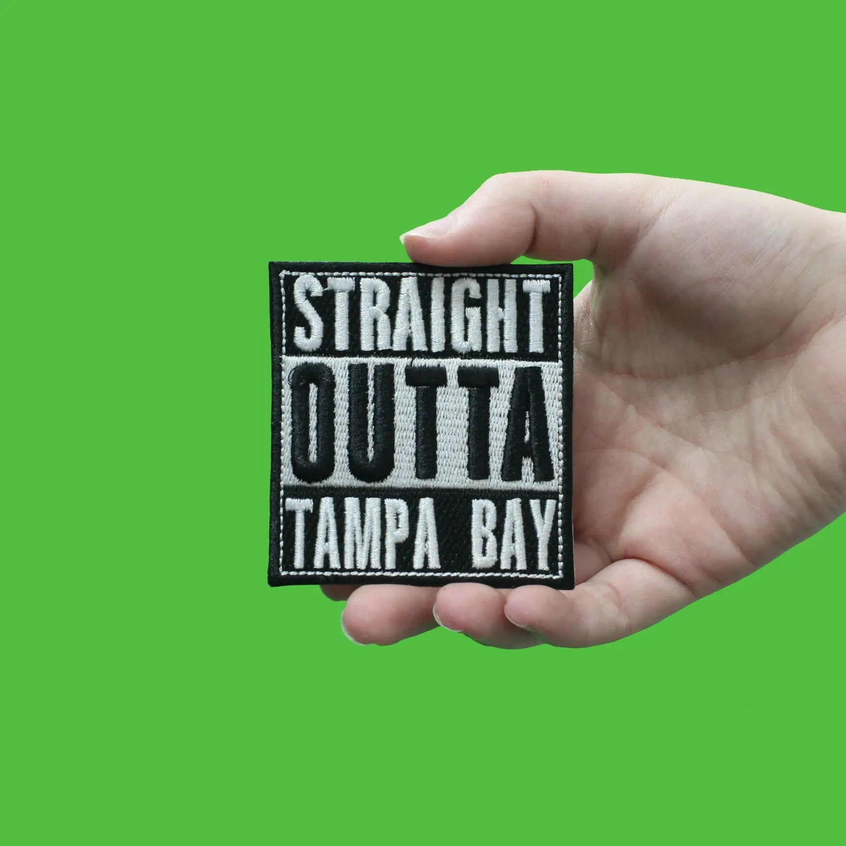 Straight Outta Tampa Bay Embroidered Iron On Patch 