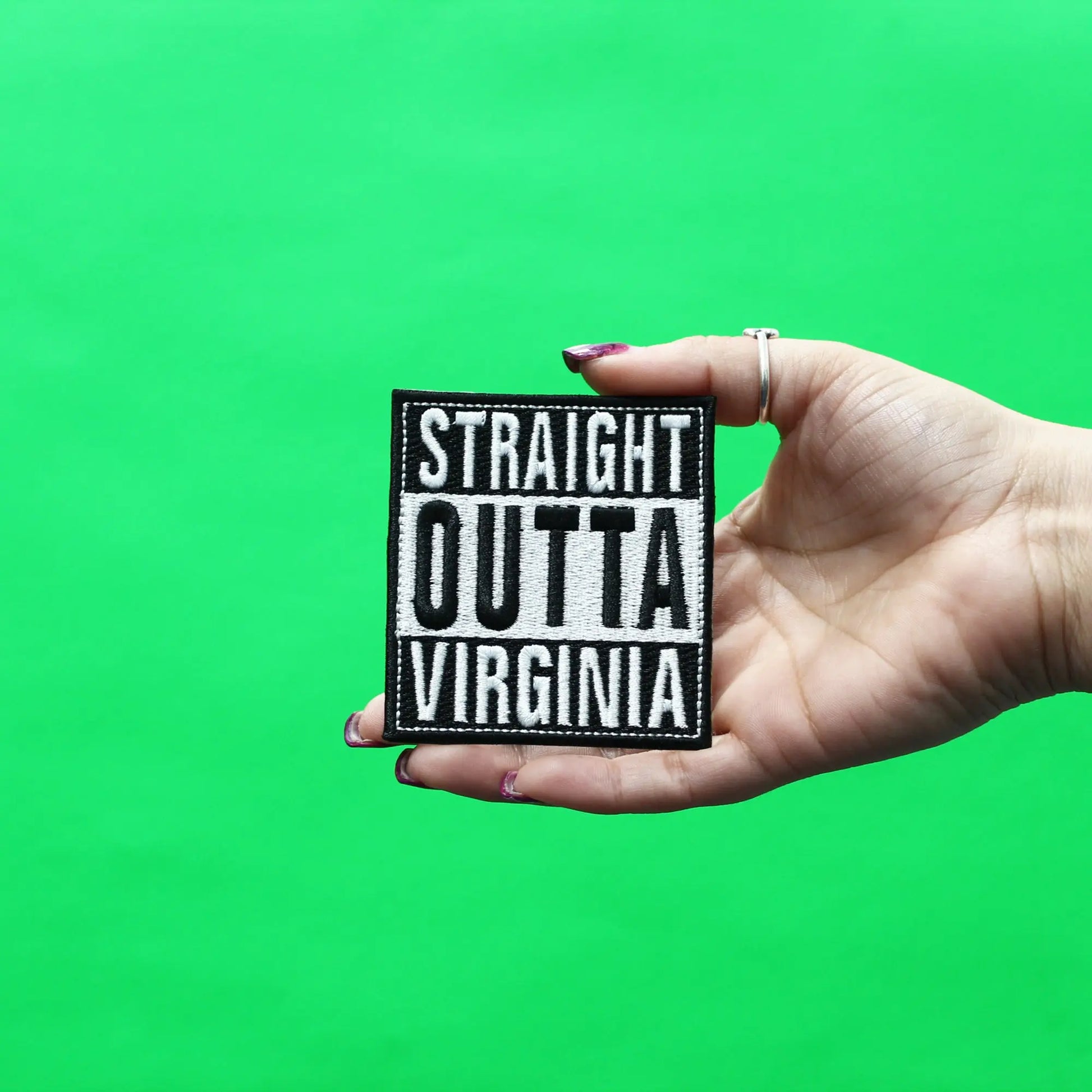 Straight Outta Virginia Patch Embroidered Iron On 