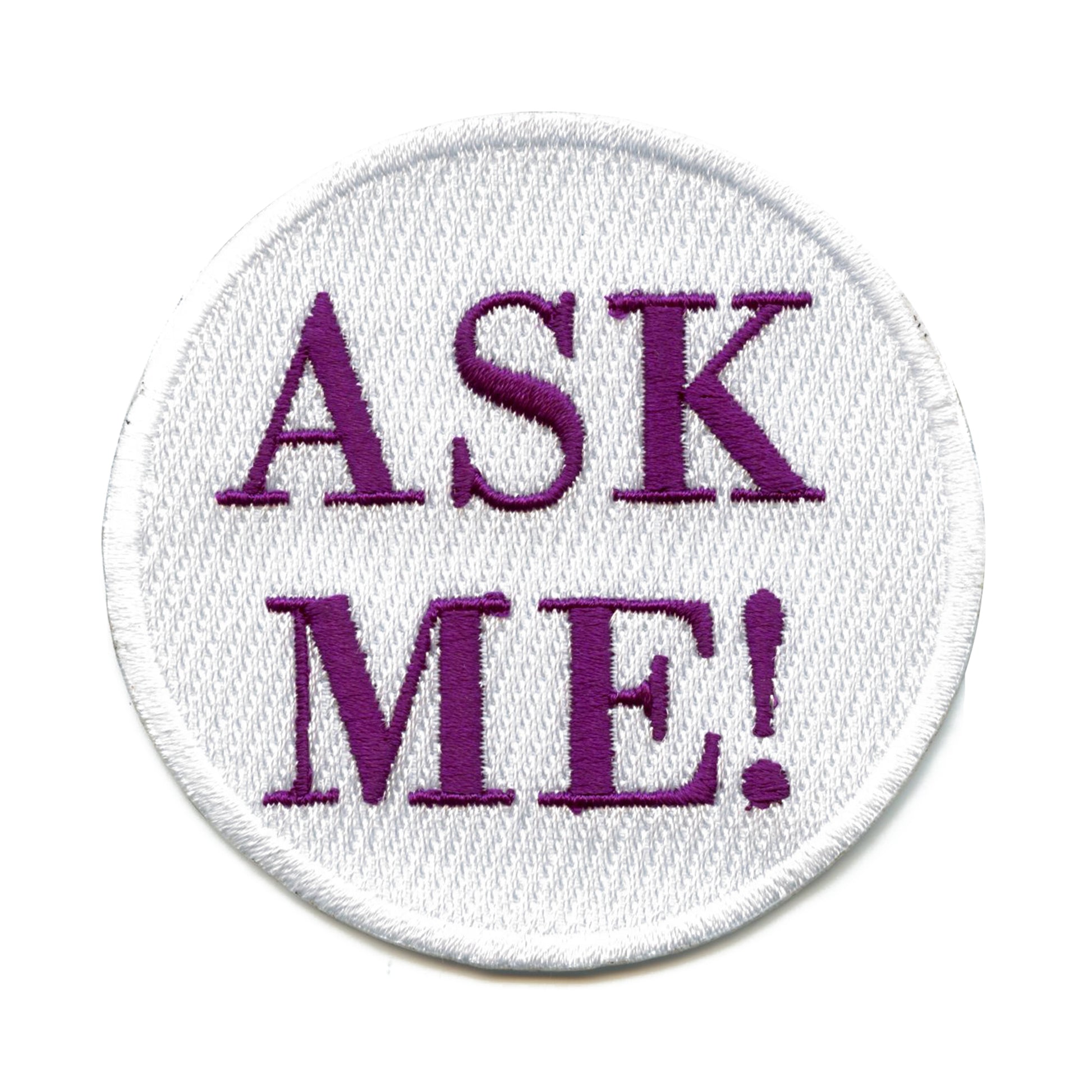 Ask Me Pin Patch Strange Popular Television Embroidered Iron On