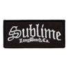 Sublime Long Beach Logo Patch California Black Box Embroidered Iron On