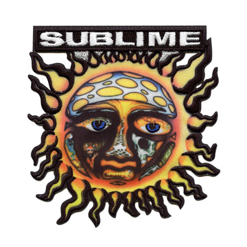 Sublime Sun Face Logo Patch California Rock Band Embroidered Iron On 