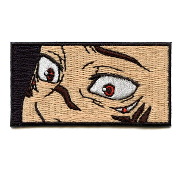 Jujutsu Kaisen Shocked Sukuna Patch Scared Red Eyes Embroidered Iron On