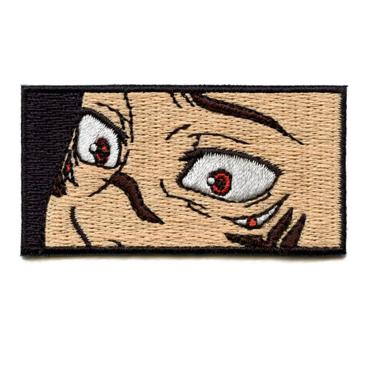 Jujutsu Kaisen Shocked Sukuna Patch Scared Red Eyes Embroidered Iron On