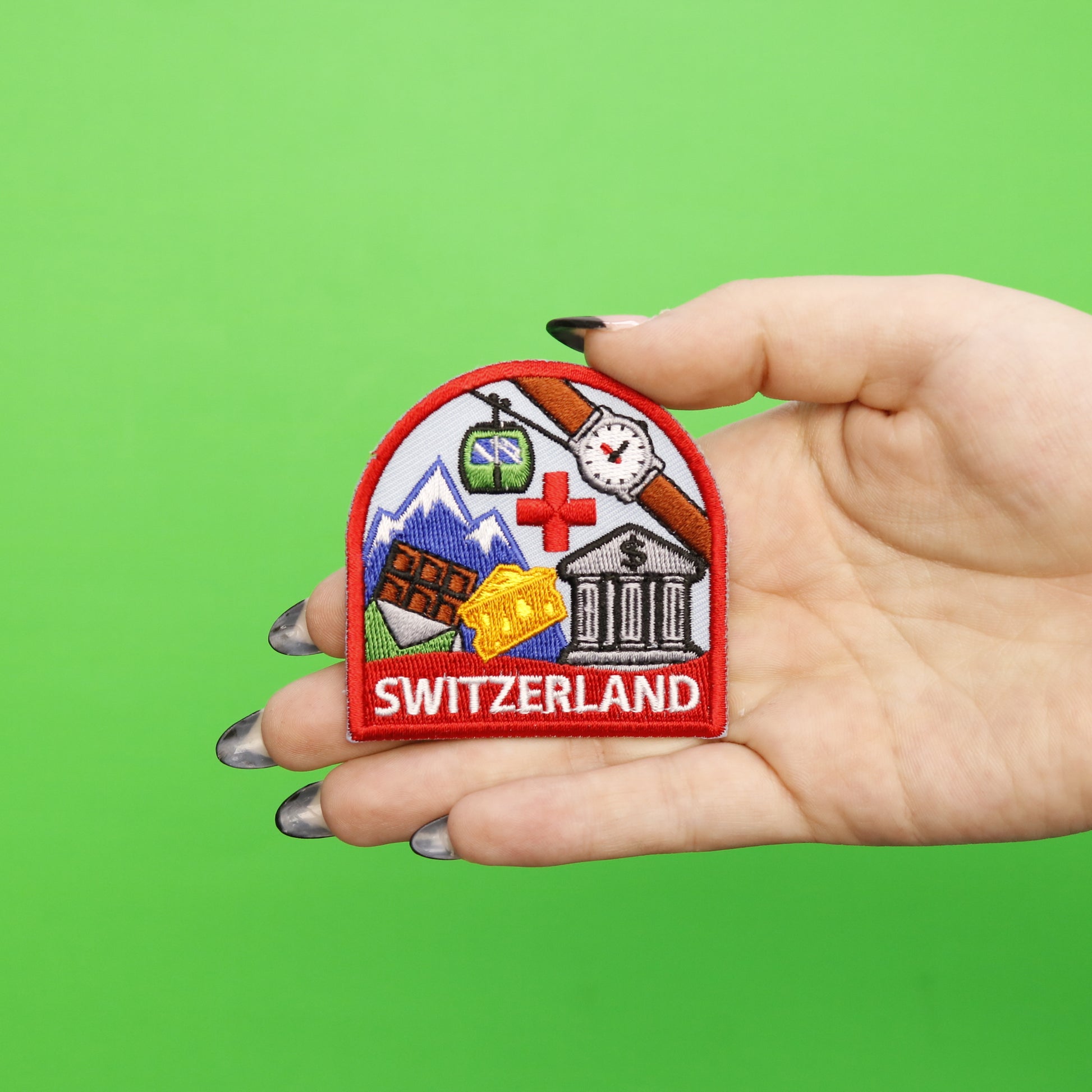 Switzerland Travel Embroidered Iron On Patch 