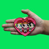 Powerpuff Girls Trio Heart Patch Cartoon Network Animation Embroidered Iron On