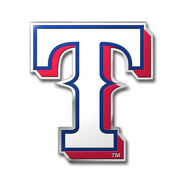 Texas Rangers Colored Aluminum Car Auto Emblem 