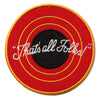 Official Looney Tunes "That's all Folks!" Round Logo Embroidered Iron On Patch 