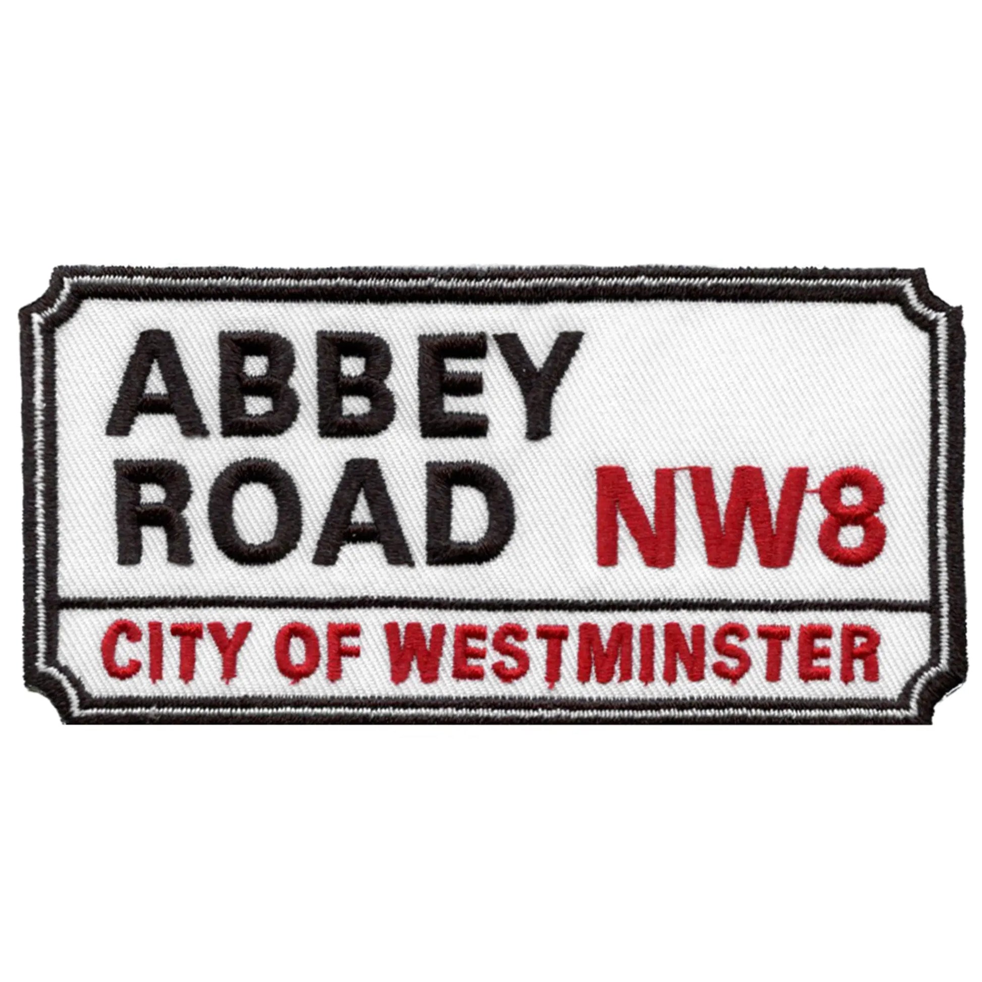 Abbey Road Street Sign Patch English Rock Band Embroidered Iron On