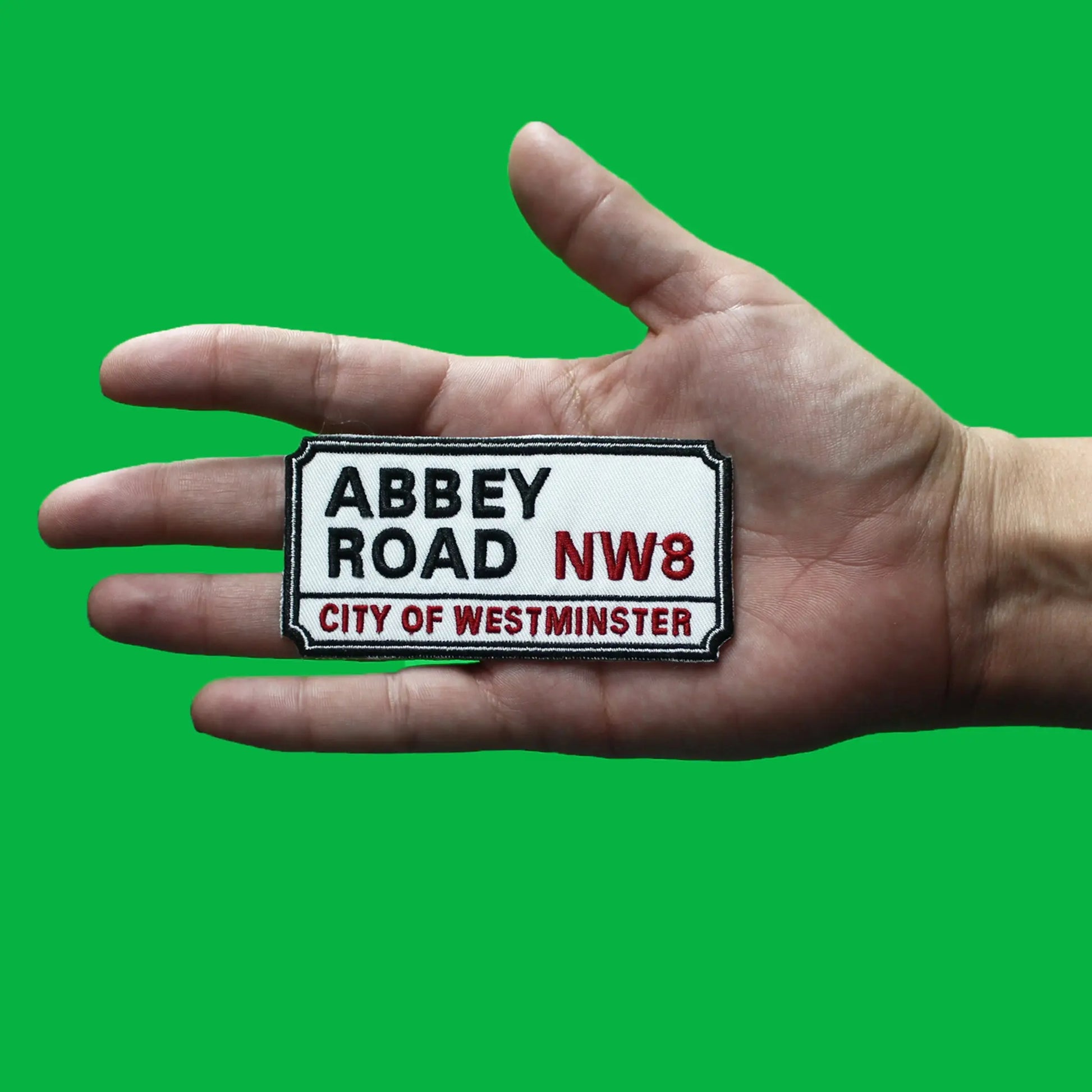 Abbey Road Street Sign Patch English Rock Band Embroidered Iron On