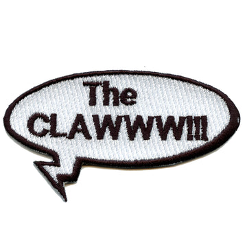 "THE CLAWWW!!!" Word Bubble Embroidered Iron On Patch 