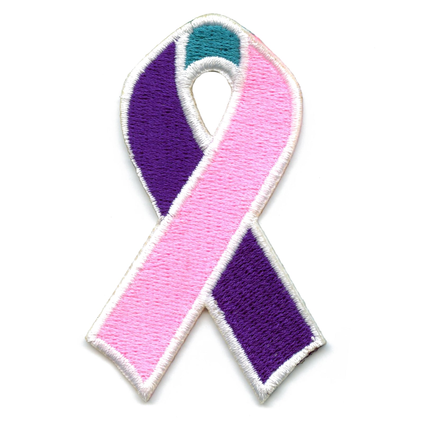 Cancer Awareness Ribbons Fully Embroidered Iron On Patches 