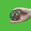 Tie Dye Peace Sign Embroidered Applique Iron On Patch 