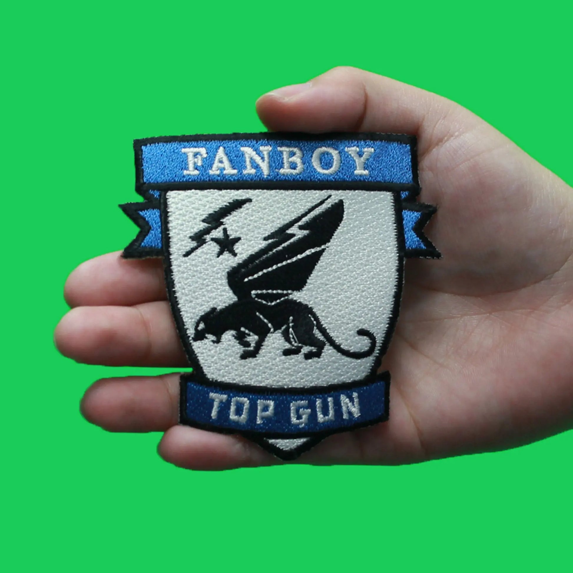 Top Gun Maverick Fanboy Badge Patch Classic Pilot Shield Embroidered Iron On