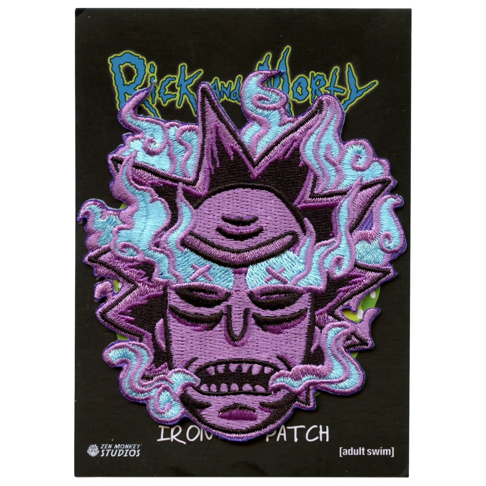 Rick and Morty Burnt Out Purple Rick Embroidered Iron On Patch 