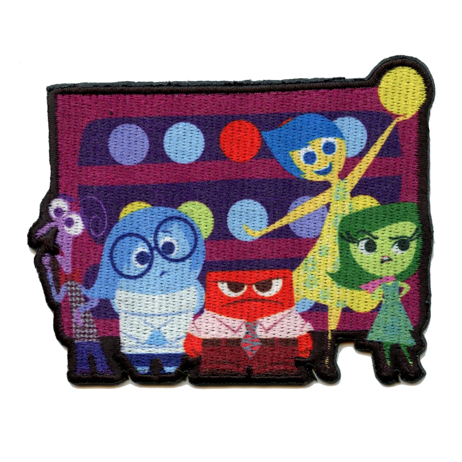 Official Disney's Inside Out Character Group Embroidered Iron On Applique Patch 