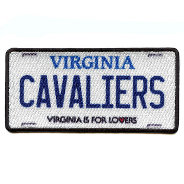 Virginia State License Plate Patch Cavaliers Travel Adventure Sublimated Iron On